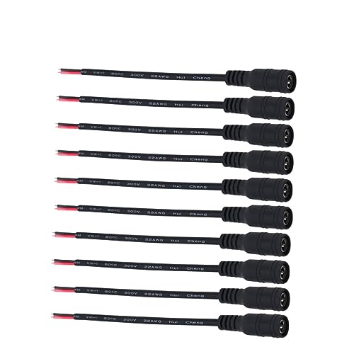 DIYEAH 10Stücke Buchse Netzstecker Adapter für Cctv Weiblicher Stromanschluss Schwarz für Überwachungssysteme DIYEAH 10Stücke Buchse Netzstecker Adapter für Cctv Weiblicher Stromanschluss Schwarz für Überwachungssysteme von DIYEAH