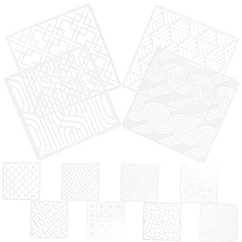 DIYEAH 12 Blatt Zeichenform Wiederverwendbare Schablonen Zum Malen Kreisvorlage Kunstjournal Schablonen Zeichen Und Malschablonen Formen Geometrische Farbschablonen Für Wände von DIYEAH