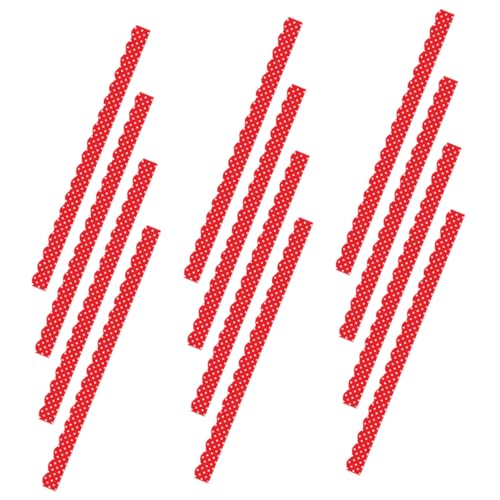 DIYEAH 12 Stück Fliesen Mit Gewelltem Rand Trimmen Klassenzimmergrenzen Rahmen Für Pinnwand Planke Grenzen Klassenzimmer Bulletin Pinnwand- Pvc Weichmagnetisch Rot von DIYEAH