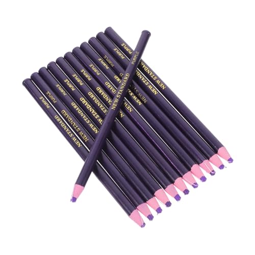 DIYEAH 12 Stück Hand zerlegter Buntstift Wachsbuntstifte Farbstifte Wachsmarker Markieren von Buntstiften für den Bau Kleinkind Buntstifte Reifenkreide Halloween-Buntstifte Papier Violett von DIYEAH