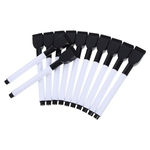 DIYEAH 12 Stück Whiteboard-Stift Schüttgutstifte Whiteboard-Marker für die Schule Trocken abwischbare Stifte mit Radiergummi abwischbare Marker für Tafelmarker Plastik Schwarz DIYEAH 12 Stück Whiteboard-Stift Schüttgutstifte Whiteboard-Marker für die Schule Trocken abwischbare Stifte mit Radiergummi abwischbare Marker für Tafelmarker Plastik Schwarz von DIYEAH