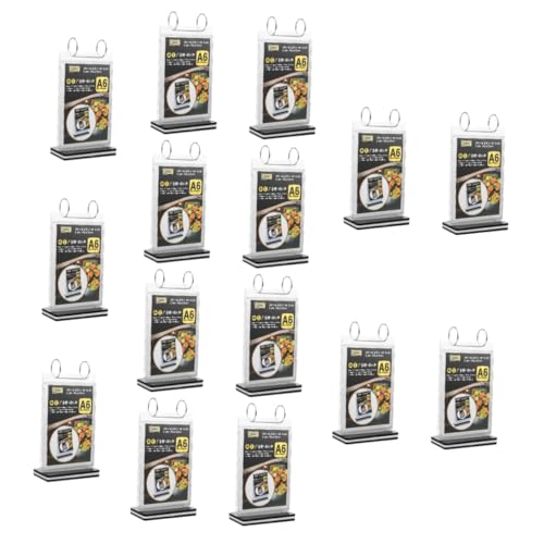 DIYEAH 15 Stück Menüständer Desktop Menü Steht Für Anzeige Unterschreiben Sie Die Speisekarte Des Restaurants Tabletop -zeichenhalter Tisch -top -menühalter Inhaber Stand Transparent Pvc von DIYEAH