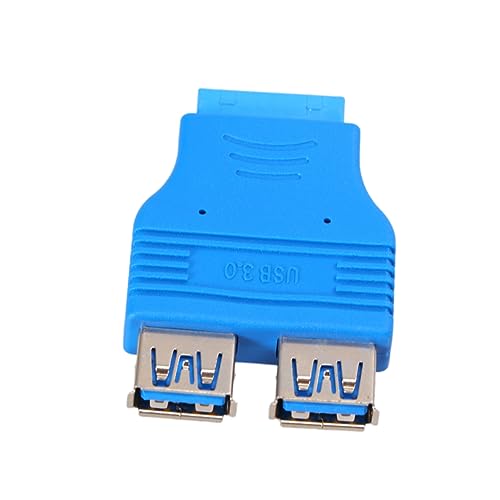 DIYEAH 1Stück USB Adapter Für Mainboard Anschlüsse Poliger Dual USB Typ A Weiblich Schnelle Datenübertragung Bis Blauer Anschlussadapter von DIYEAH