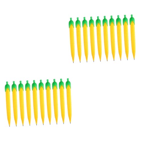 DIYEAH 2 Sätze Bleistift Bleistifte Schreibkladde Ansteckbutton Buttons Knopfe Mechanische Stifte Zimmerei Einziehbar Druckbleistift Kinderversorgung Plastik Yellow 10 Stück * 2 von DIYEAH