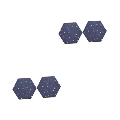 DIYEAH 2 Sätze Filzplatte Notizkacheln Einseitig Sechseckiges Memoboard Aus Filz Hexagon Anzeigerand Blau Bretter Filz Pinnwand Zweiseitiges Klebeband Doppelt Wandbulletin 2 Stücke * 2 von DIYEAH