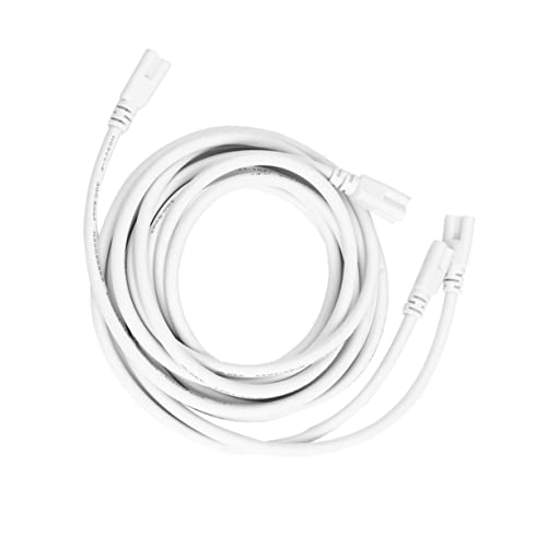 DIYEAH 2 Stück 2 LED Lichtschlauch Netzkabel Doppelseitiges Kabel Lichtschlauch Netzkabel LED Röhren Stromkabel LED Röhrenkabel Buchsenbeschläge Weiß von DIYEAH