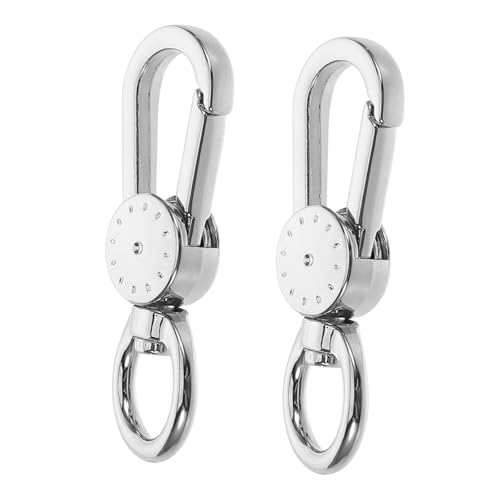 DIYEAH 2 Stück Handy Lanyard Schnalle Schnappschwenker Karabinerhaken Schnalle Schlüsselanhänger Schlüsselbundschnalle hängende Schnalle handy schnalle Metall Silver von DIYEAH