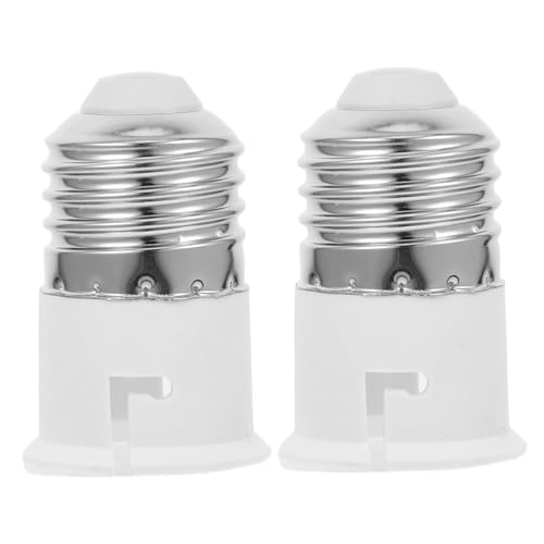 DIYEAH 2 Stück Lampenadapter Konverter Für Lampenfassungen E27-zu-b22-glühbirnen-konverter Buchse Lampenfassung Adapter Anhänger E27-auf-b22-fassungshalter Weiß Pbt von DIYEAH