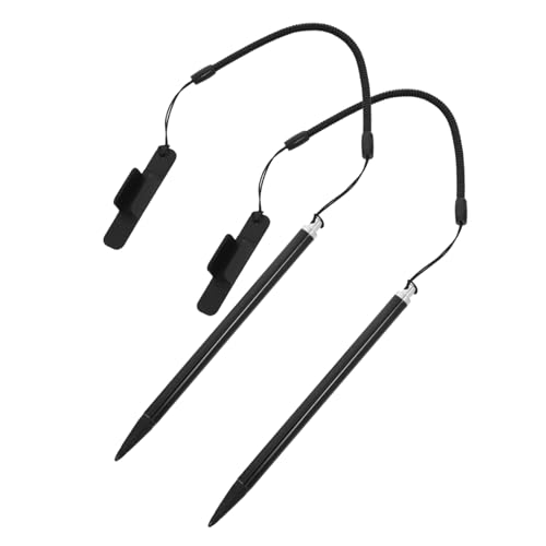 DIYEAH 2 Stück Resistiver Bildschirmstift Stiftverfolgung Touchscreen-Stift Aktiver Stylus-Stift Stift Berühren Eingabestift Tablet-stifte Für Touchscreens Tablet-Gurt Black Aluminiumrohr von DIYEAH