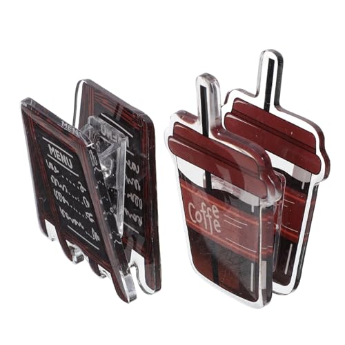 DIYEAH 2 Stück filigraner Kartenclip Und Notizbilder Nachricht Notizblock Notizen büroklammern kartenhalter Memo-Clip Tischnummerhalter Scrapbook-Notizklammern Memo-Display-Clips Acryl von DIYEAH