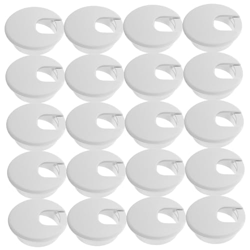 DIYEAH 20 Stück Kabelabdeckungsstecker Desktop Kabelabdeckungen Ösen Drahtverstecke Ordentliche Kabel Empfang Große Löcher Kabelhalter Drahtdurchführung Schreibtisch Tisch von DIYEAH