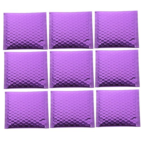 DIYEAH 20 Stück kleine Bubble-Mailer Farbige Luftpolstertaschen Geschenkverpackungstaschen versiegelbar Mini Umschlag einwickeln Versandtasche Briefumschläge Heißschmelzkleber Violett von DIYEAH