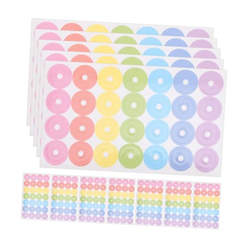 DIYEAH 20Blätter Lochverstärkungsaufkleber Für Ringbinder Selbstklebende Bunten Designs Reparieren Und Verstärken Von Papierlöchern Für Schule von DIYEAH