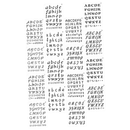 DIYEAH 24 Blatt Alphanumerische Vorlage Bordsteinmalerei Schablonen Zahlensymbolbuchstaben Muster Erstellen Wiederverwendbare Alphabet Schriftvorlagen Kleines Scrapbook Zeichnen Für von DIYEAH