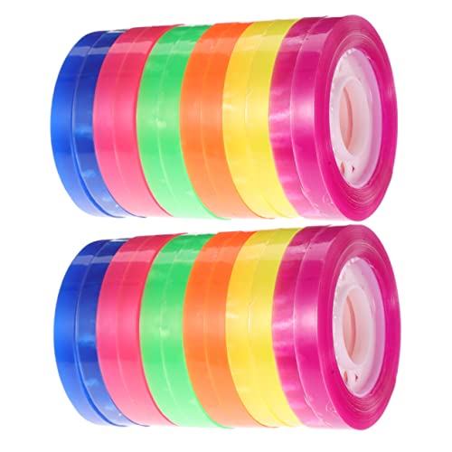 DIYEAH 24 Rollen Farbe transparentes Klebeband spliss the split rainbow DIY-Scrapbook-Material stickers Zeitschriftenaufkleber ästhetisch Papier farbig Kinderband einfaches Klebeband bopp von DIYEAH