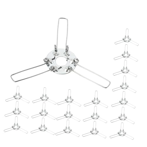 DIYEAH 24 Stück 3 Dreizack-Lichthalterfeder große Klammern Clip auf Deckenschirme Federklemmen Montageclip für Traufenlampe quadratische Deckenleuchte Schmiedeeisen Silver DIYEAH 24 Stück 3 Dreizack-Lichthalterfeder große Klammern Clip auf Deckenschirme Federklemmen Montageclip für Traufenlampe quadratische Deckenleuchte Schmiedeeisen Silver von DIYEAH