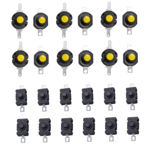 DIYEAH 24Stücke Taschenlampen Schalter Teilig Selbstverriegelnder Druckschalter für Mini Taster mit Hoher Elastizität für Verschiedene Elektrische Geräte Einfach DIYEAH 24Stücke Taschenlampen Schalter Teilig Selbstverriegelnder Druckschalter für Mini Taster mit Hoher Elastizität für Verschiedene Elektrische Geräte Einfach von DIYEAH