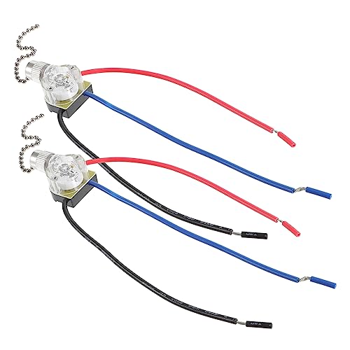 DIYEAH 2Stücke Draht Deckenventilator Zugschalter Halbtransparenter Lampenschalter für Deckenventilatoren und Wandlampen Einfach zu Bedienen Langlebig und Praktisch DIYEAH 2Stücke Draht Deckenventilator Zugschalter Halbtransparenter Lampenschalter für Deckenventilatoren und Wandlampen Einfach zu Bedienen Langlebig und Praktisch von DIYEAH