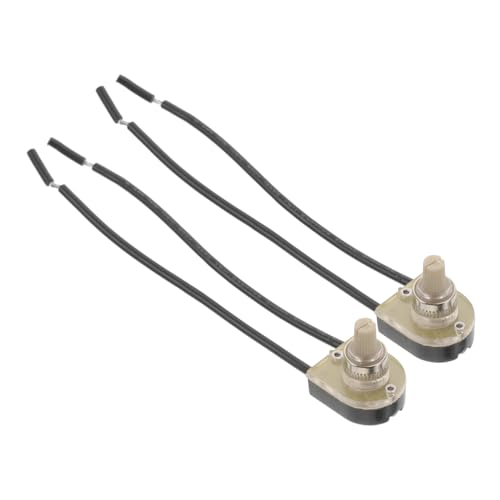 DIYEAH 2Stücke Dual Draht Lampenschalter Drehbarer Knopfschalter für Schreibtischlampen Einfach zu Installieren Drehung für Beleuchtungseinstellungen DIYEAH 2Stücke Dual Draht Lampenschalter Drehbarer Knopfschalter für Schreibtischlampen Einfach zu Installieren Drehung für Beleuchtungseinstellungen von DIYEAH