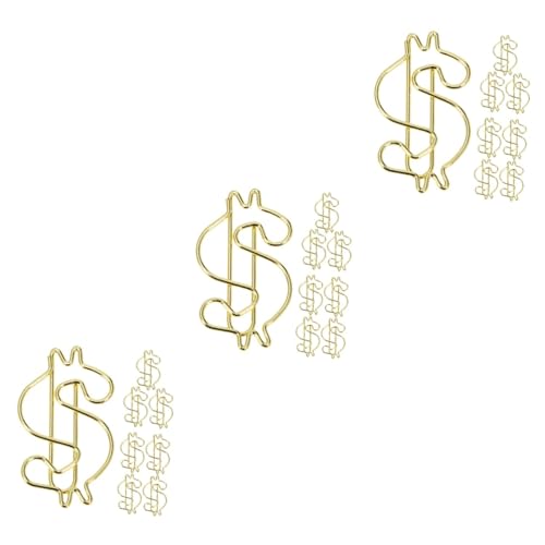 DIYEAH 3 Sätze Clips Zum Anfertigen Von Lesezeichen Geformt Büroklammer Papierklammern Werkzeug Zum Fixieren Von Papier Hängende Bilder Drücken Papierklemmen Legierung Golden 10 Stück * 3 von DIYEAH