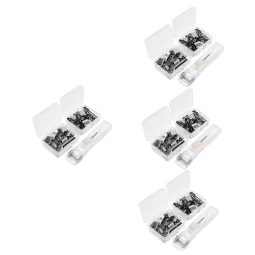 DIYEAH 4 Sätze Büro-Büroschere büroklammernspender büroklammern set Papierklammer-Spender-Set Tragbarer Papierhefter Papierklammer-Set Netter Hefter Buchbindematerialien Bürowefter Metall von DIYEAH