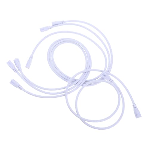 DIYEAH 4 Stück Lichtschlauch Netzkabel Doppelseitiges Kabel Verbindungskabel Verknüpfbare Kabel Integrierter Schlauch Schlauchkabel Buchsenbeschläge Weiß von DIYEAH