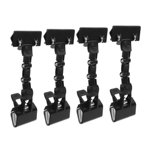 DIYEAH 4 Stücke Einstellbarer Etikettenclip Gemäldehalter Zeichenclip Malklammer Für Staffeleien Desktop -dokumenthalter Büroklammer Aus Kunststoff Zeichnungsclip Kopieren Schwarz Eisen von DIYEAH