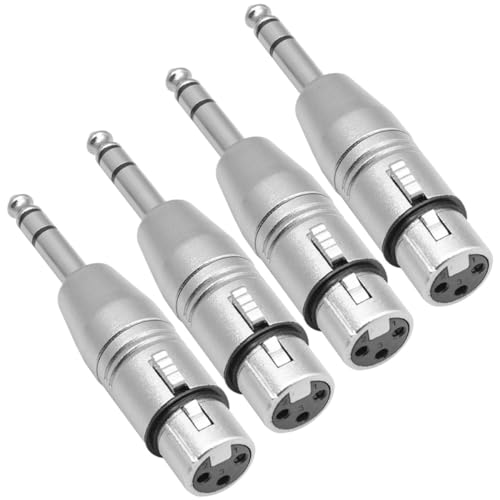 DIYEAH 4Stücke Mikrofonadapter Polige Stereo Klinkenstecker für Kopfhörer Audiogeräte Metalladapter für Stabile Klangqualität Hohe Kompatibilität für DIYEAH 4Stücke Mikrofonadapter Polige Stereo Klinkenstecker für Kopfhörer Audiogeräte Metalladapter für Stabile Klangqualität Hohe Kompatibilität für von DIYEAH