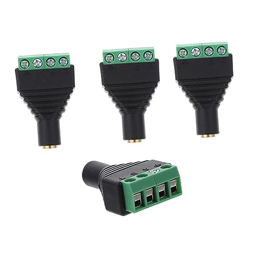 DIYEAH 4Stücke Teiliger Stereo Audio Buchsenadapter Mit Schraubklemmen Lötfreier Für Av Geräte Kompatibel Mit Kopfhörern Lautsprechern Mikrofonen Einfach von DIYEAH