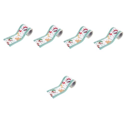 DIYEAH 5 Rollen Kreidetafel Randaufkleber Dekoration Festival Pinnwand Rand Pinnwand Ränder Weihnachts Ränder Klassenzimmer Bulletin Weihnachts Randaufkleber Fake Und Papier von DIYEAH
