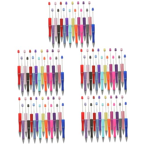 DIYEAH 5 Sätze 5 Sets Kugelschreiber Aus Kunststoff Mit Perlen Kreativer Handgefertigter Kugelschreiber Mit Perlen 16 Stück/Packung Gemischte Farben Schreibstift 16 Stück * 5 von DIYEAH
