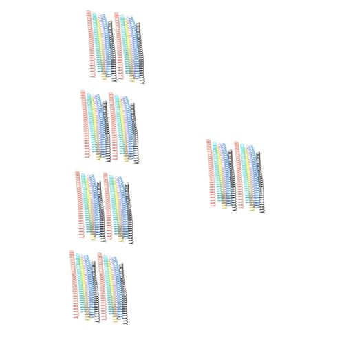 DIYEAH 5 Sätze Lose Blattspule Bunte Binderinge Kabelumwicklung Bindungsspulen Spiralen Bindedraht Kunststoffringe Schnell Hefter Organizer-ordner Flexible Buchringe Plastik 12 Stücke * 5 von DIYEAH