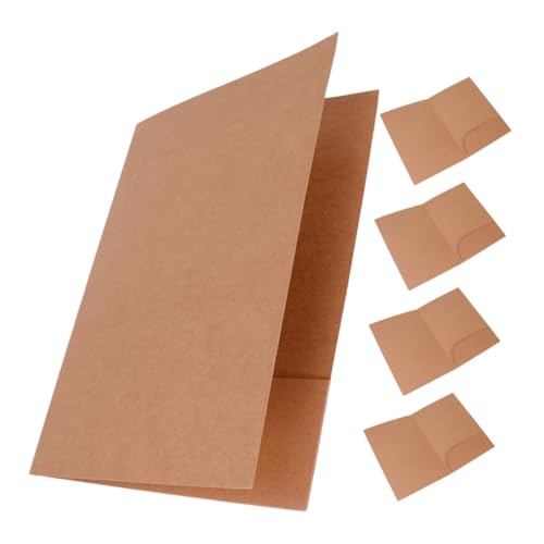 DIYEAH 5 Stück Aktentasche Ordner Dokumentenmappentaschen dokumentieren Weiß Organisatoren aktenmappe büromaterial Einzeltaschen-Aktenhalter Dateien Organizer Bürobedarf Kraftpapier Brown von DIYEAH