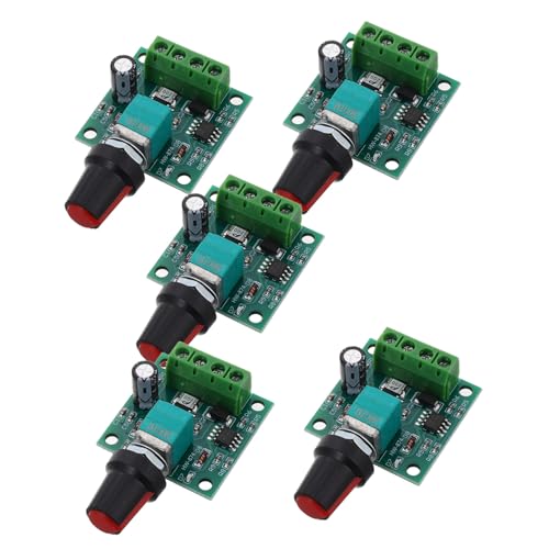 DIYEAH 5 Stück Drehzahl regler für Gleichstrom motoren Motordrehzahlreglermodul PWM-Gleichstrommotor-Drehzahlregler Motor mit Variabler Drehzahl Modulschalter Metall Green von DIYEAH