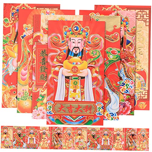 DIYEAH 50 Stück Neujahrsgott des Reichtums roter Umschlag chinese new year chinesisch neujahr Jahresumschläge Jahr 2023 rote Umschläge Neujahr rotes Umschläge Papier von DIYEAH