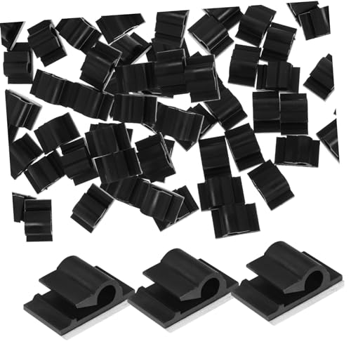 DIYEAH 50Stücke Kabelhalter Selbstklebend für Schreibtisch Praktische Drahtclips für Effektives Kabelmanagement für Handy Kopfhörer Ladegeräte Schwarz DIYEAH 50Stücke Kabelhalter Selbstklebend für Schreibtisch Praktische Drahtclips für Effektives Kabelmanagement für Handy Kopfhörer Ladegeräte Schwarz von DIYEAH