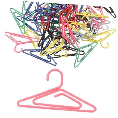 DIYEAH 50Stücke Mini Kleiderbügel Büroklammern aus Metall Kreative Clips im Tropfenformat für Notizen Fotos und für Freunde für Büro und Schule von DIYEAH