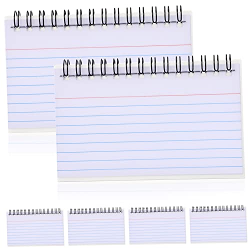 DIYEAH 6 Stück Farbiges Spulenbuch office products büromaterial index cards notebooke kleiner weißer Notizblock Karteikarten Revision notizbuch kleiner Notizblock Revisionskarten Papier von DIYEAH