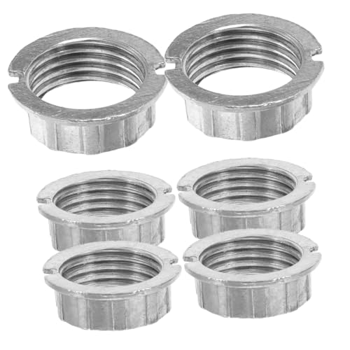 DIYEAH 6 Stück Haltering für Stehleuchte LED-Lichtadapter Ringlichtlampe Beleuchtungskörper Lampenschirm Schraubverschluss Adapter für Lichtsteckdosen Zinklegierung Silver von DIYEAH