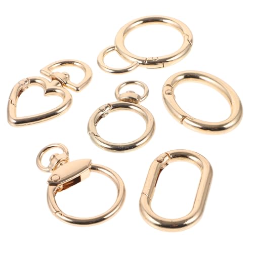 DIYEAH 6Stücke Karabinerhaken Aus Feder Schlüsselanhänger Schnallen Ringverschluss Für Taschen Rucksäcke Geldbörsen Verschiedenen Designs DIYEAH 6Stücke Karabinerhaken Aus Feder Schlüsselanhänger Schnallen Ringverschluss Für Taschen Rucksäcke Geldbörsen Verschiedenen Designs von DIYEAH