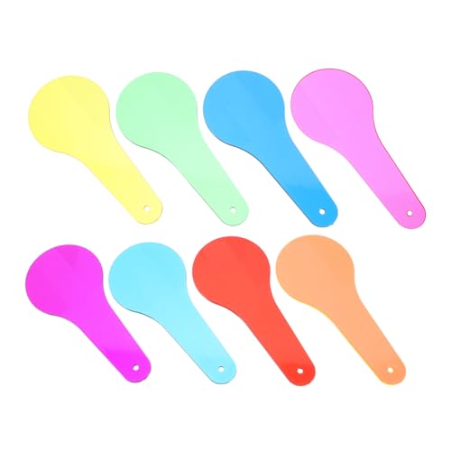 DIYEAH 8 Blätter Farbiger Durchscheinender Film Sensory Paddles Farbfilter Set Für Lernwerkzeug Für Primärfarben Requisiten Für Wissenschaftliche Experimente In Der Früherziehung von DIYEAH