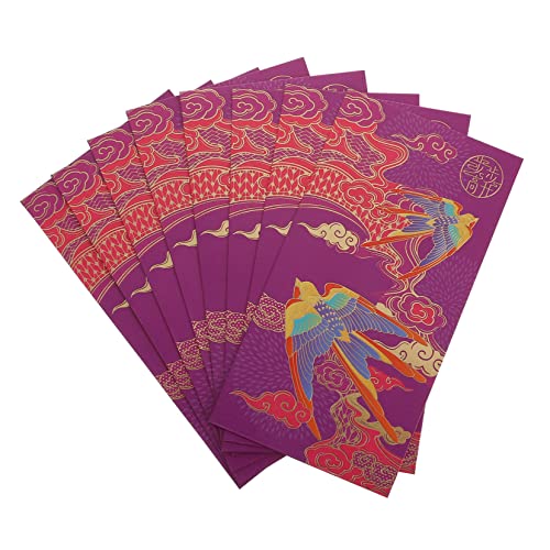 DIYEAH 8 Stück bronzierender roter Umschlag neujahr neujahrsgeschenk Geldumschlag festliche Lieferungen China Tasche für Geldumschläge festliches hong bao Perlenpapier Violet von DIYEAH