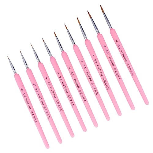 DIYEAH 9 Stück Bleistift Liner Malerei Pinsel Kunst Dünn Kleine Bürste Hölzern von DIYEAH
