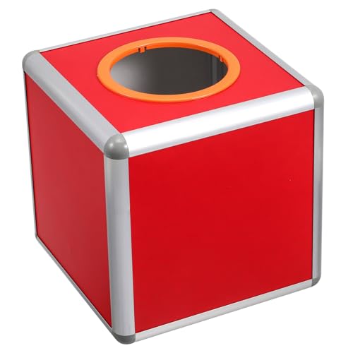 DIYEAH Kasten -Box gefälschte Tickets Tombola-Fall Tombolatrommel verlosen Boxen box gutscheinbox Behälter für Tombola Inhaber von Lottoscheinen Aluminiumlegierung rot von DIYEAH