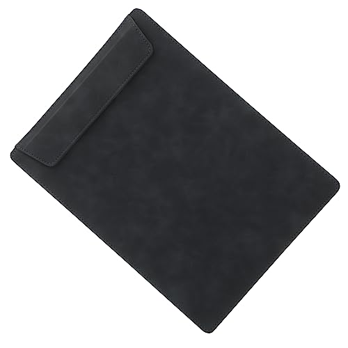 DIYEAH Konferenz-schreibtafel Klemmbrett-portfolio Office-dokumentenclip Büro-schreibgerät Praktisches Akten-klemmbrett Schreibunterlage Büroklammern Multifunktionsplatine Leder Black von DIYEAH