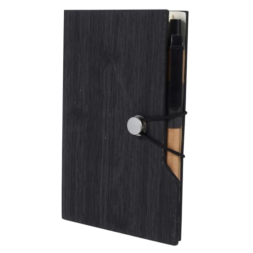 DIYEAH Notizblock Mit Holzmaserung Notizblock Etiketten Taschennotizbuch Metall Taschennotizblock Mini Taschenplaner Klebrige Anmerkungsregister Notizblock Mit Stift von DIYEAH