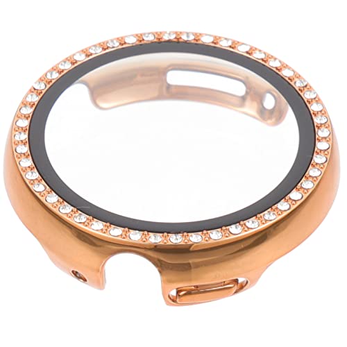 DIYEAH Pixel Watch Schutzgehäuse Integrierte Schale mit Strass Hochwertige PC Gehärtetes Kratzschutz für Smartwatch Roségold Kompatibel mit Pixel DIYEAH Pixel Watch Schutzgehäuse Integrierte Schale mit Strass Hochwertige PC Gehärtetes Kratzschutz für Smartwatch Roségold Kompatibel mit Pixel von DIYEAH