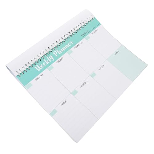 DIYEAH Wochenplaner Homeschool-Kalender gefüttert Tagesplaner-Notizbuch Spiral- homework planner write board Schreibblock noteboon Studienplanblock effizienter Kalender Papier Weiß von DIYEAH