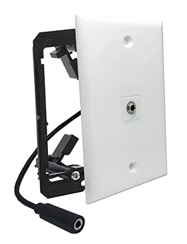 DIYTECH 3,5 mm Stereo-Kopfhörer-Wandanschluss, Buchse auf Buchse, Inline-Modular, mit Verlängerungskabel und Halterung, AUX-Wandplatte DIYTECH 3,5 mm Stereo-Kopfhörer-Wandanschluss, Buchse auf Buchse, Inline-Modular, mit Verlängerungskabel und Halterung, AUX-Wandplatte von DIYTECH