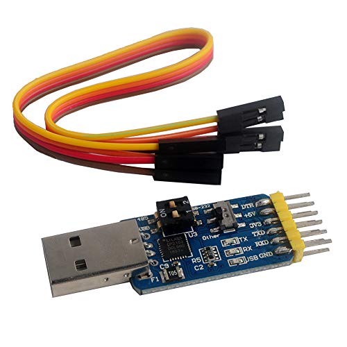 DIYmalls CP210x 2102 USB zu TTL Seriell Modul USB zu RS485 RS232, TTL zu RS232 RS485, RS232 zu RS485 + 6P Kabel Überbrückungskabel Buchse zu Buchse für Arduino Windows Nextion Display Beitian GPS von DIYmalls